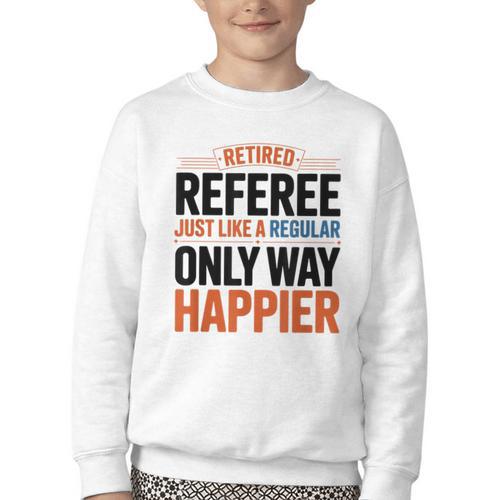 Retired Basketball Referee For Baseball Refs Youth Crewneck Sweatshirt - Sportilla