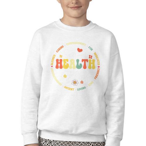 School Health Team Squad Back To School Nurse Squad Premium Tri-Blend Youth Crewneck Sweatshirt - Savourry
