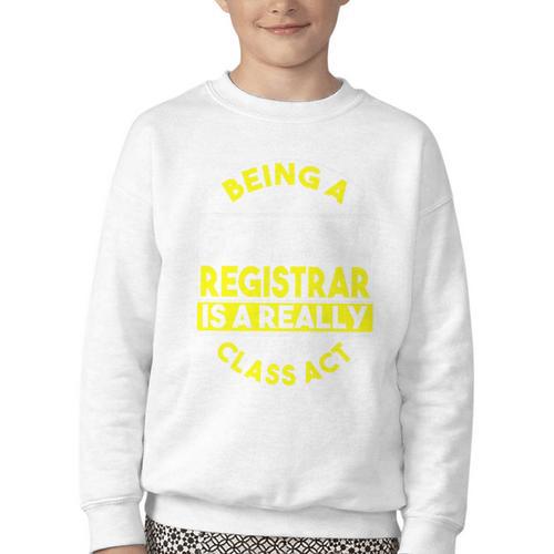 School Registry Student Enrollment Back To School Registrar Premium Youth Crewneck Sweatshirt - Savourry