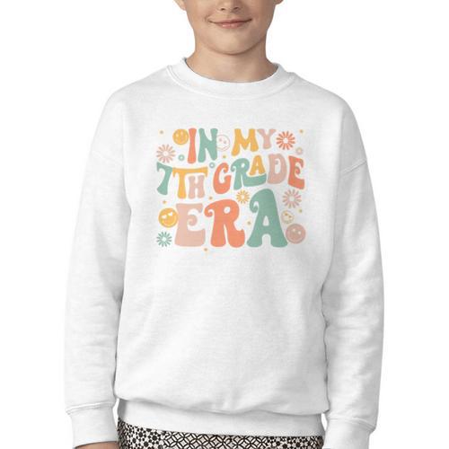 In My Seventh Grade Era Retro 7th Grade Back To School Premium Tri-Blend Youth Crewneck Sweatshirt - Savourry