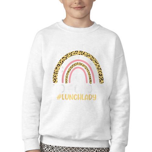 Welcome Back To School Lunch Lady First Day Of School Youth Crewneck Sweatshirt - Savourry