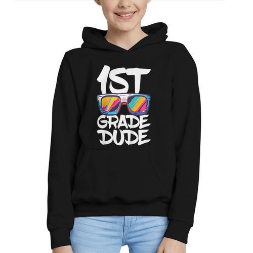 1st Grade Dude Shirt Back To School First Grade Boy Girl Graphic Youth Hoodie - Savourry