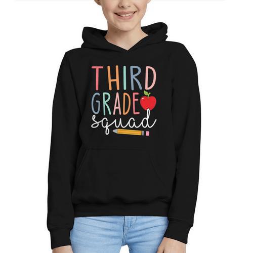 3rd Grade Squad Tshirt Third Grade Back To School Graphic Youth Hoodie - Savourry