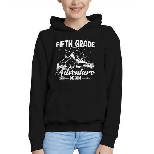 5th Grade Back To School Let The Adventure Begin Fifth Grade Graphic Youth Hoodie - Savourry