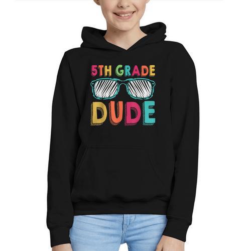 5th Grade Dude Back To School Fifth Grade Student Graphic Youth Hoodie - Savourry
