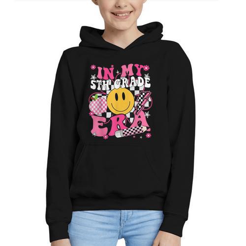 In My 5th Grade Era First Day Of School Back To School Retro Graphic Youth Hoodie - Savourry