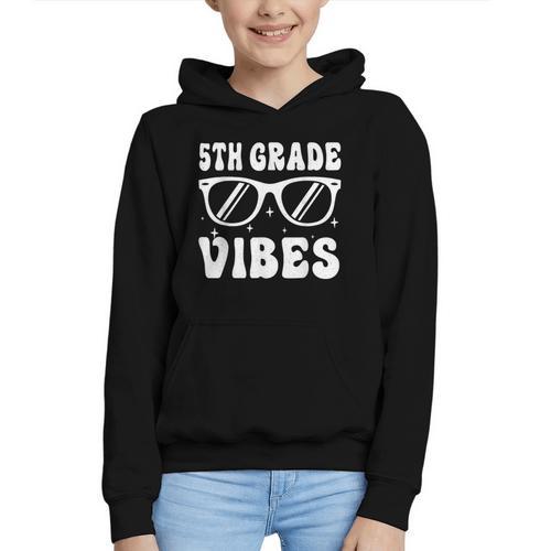 5th Grade Vibes Back To School Graduation Fifth Grade Graphic Youth Hoodie - Savourry