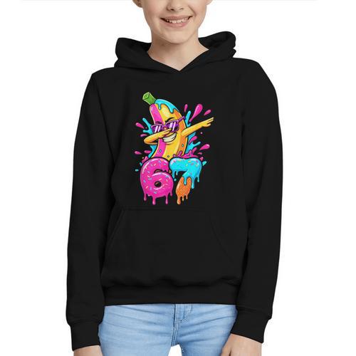 67 Baseball Dabbing Banana 6 7 Dripping Ice Cream Meme Graphic Youth Hoodie - Sportilla
