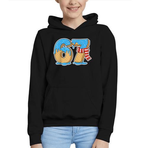 67 Ice Cream Drip Six Seven Baseball Drip 67 Boys Meme Graphic Youth Hoodie - Sportilla