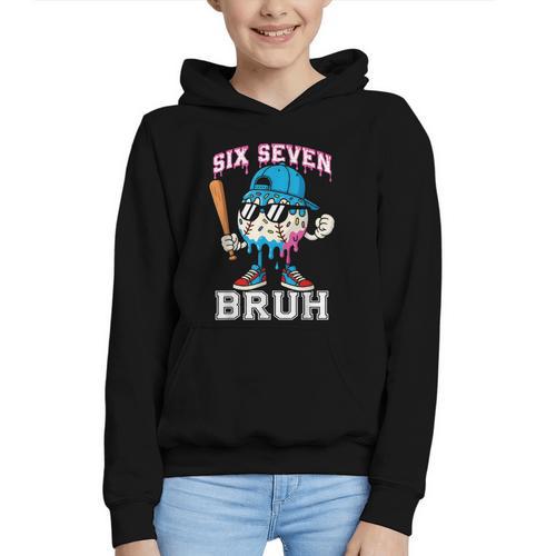 67 Six Seven Baseball Ice Cream Drip Number 67 Player Graphic Youth Hoodie - Sportilla