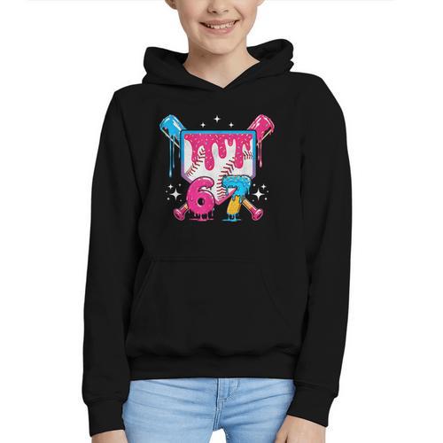 67 Six Seven Ice Cream Drip Baseball Boys Youth Graphic Youth Hoodie - Sportilla