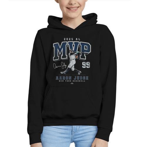 Aaron Judge 2025 AL MVP New York Baseball MLBPA Graphic Youth Hoodie - Sportilla