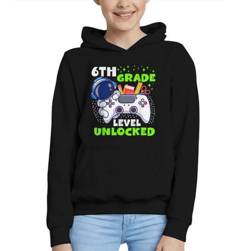 Back To School 6th Grade Level Unlocked Gamer Boys Kids Graphic Youth Hoodie - Savourry