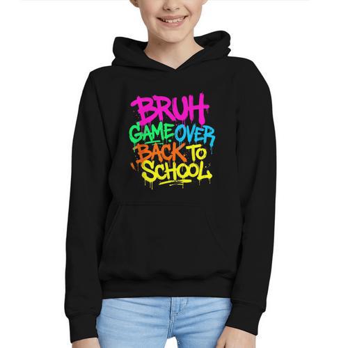 Back To School Bruh Game Over Gaming Boys Graphic Youth Hoodie - Savourry