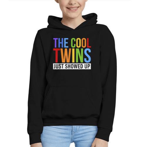 Back To School Cool Twins Just Showed Up Kid Boy Teen Twin Graphic Youth Hoodie - Savourry