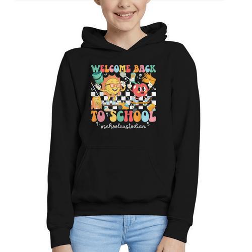 Back To School Custodian First Day Of School Custodian Graphic Youth Hoodie - Savourry