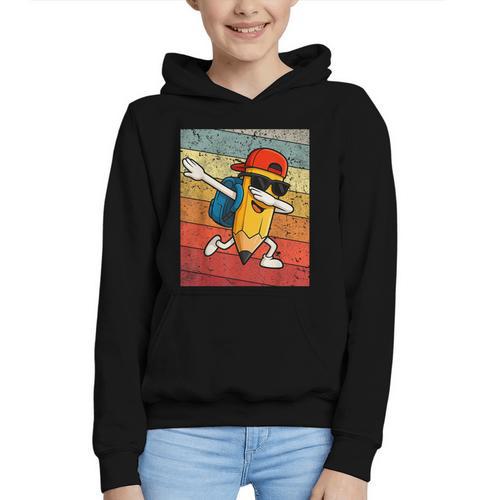 Back To School Dabbing Pencil First Day Boys Kids Graphic Youth Hoodie - Savourry