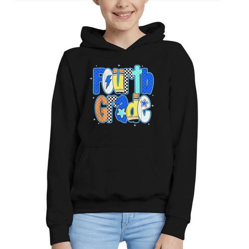 Back To School Hello Fourth Grade Team 4th Grade Boy Girl Graphic Youth Hoodie - Savourry