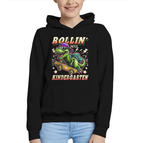 Back To School Kindergarten Dinosaur First Day Of School Boy Graphic Youth Hoodie - Savourry
