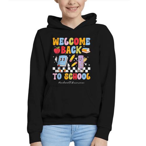 Back To School Librarian First Day Of School Librarian Graphic Youth Hoodie - Savourry