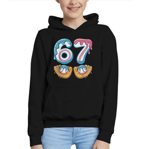 Baseball 67 Ice Cream Drip 67 Meme Player T-Shirt Graphic Youth Hoodie - Sportilla