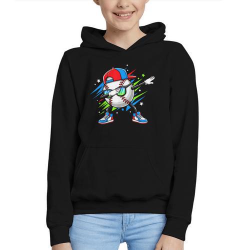 Baseball Dabbing Sports For Boys And Girls Game Day Graphic Youth Hoodie - Sportilla