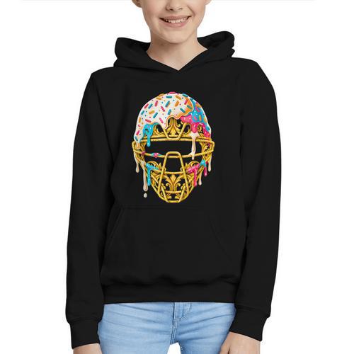 Baseball Drip For Boys Ice Cream Drip Youth Boys Catcher's Graphic Youth Hoodie - Sportilla