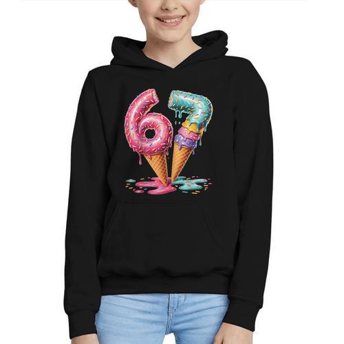 Baseball Drip Ice Cream 67 Graphic Youth Hoodie - Sportilla