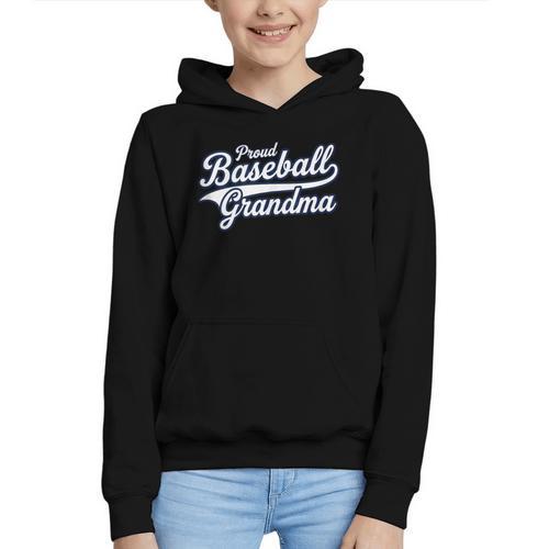 Baseball Grandma Graphic Graphic Youth Hoodie - Sportilla