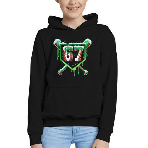 Baseball Ice Cream Drip Number 67 Six Seven Meme Christmas Graphic Youth Hoodie - Sportilla