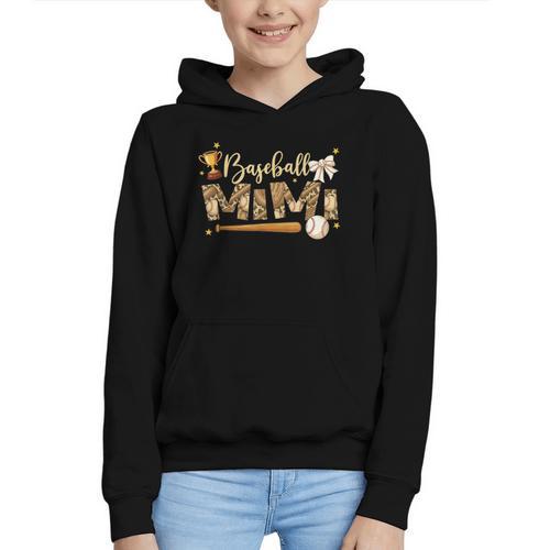 Baseball Mimi Vintage Baseball Lover Graphic Youth Hoodie - Sportilla