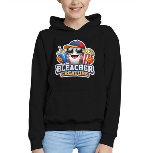 Bleacher Creature Baseball Fan Supporter Game Day Ball Graphic Youth Hoodie - Sportilla