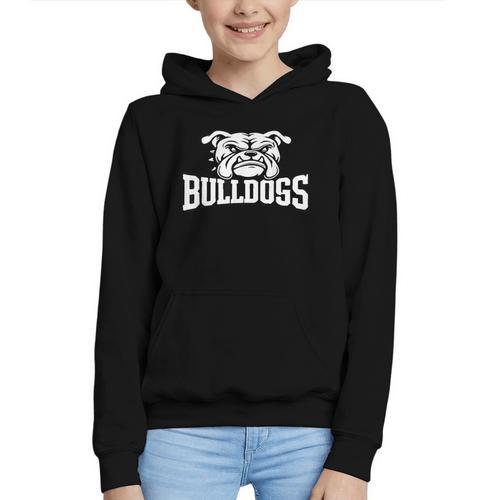 Bulldogs Mascot Back To School Team Spirit Graphic Youth Hoodie - Savourry