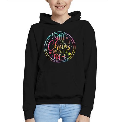 Some Call It Chaos We Call It Pre K Preschool Back To School Graphic Youth Hoodie - Savourry