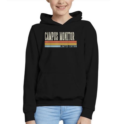 Campus Monitor Week Retro Vintage Back To School Day Graphic Youth Hoodie - Savourry