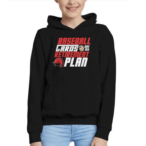 Cards Collector Baseball Cards Are My Retirement Plan Graphic Youth Hoodie - Sportilla