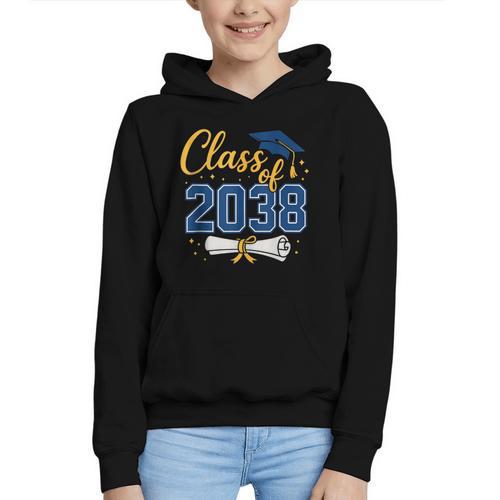 Class Of 2038 Grow With Me Kindergarten Back To School Graphic Youth Hoodie - Savourry