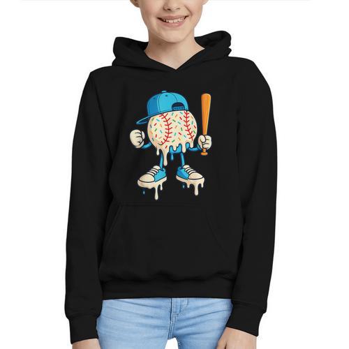 Cool Drip Baseball Shirt Youth Baseball Drip Graphic Youth Hoodie - Sportilla