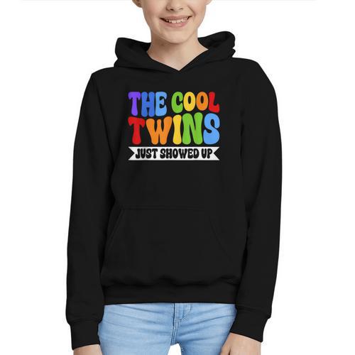 Cool Twins Just Showed Up Kid Boy Teen Twin Back To School Graphic Youth Hoodie - Savourry