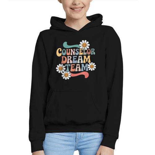 Counselor Dream Team Retro Back To School Counselor Squad Graphic Youth Hoodie - Savourry