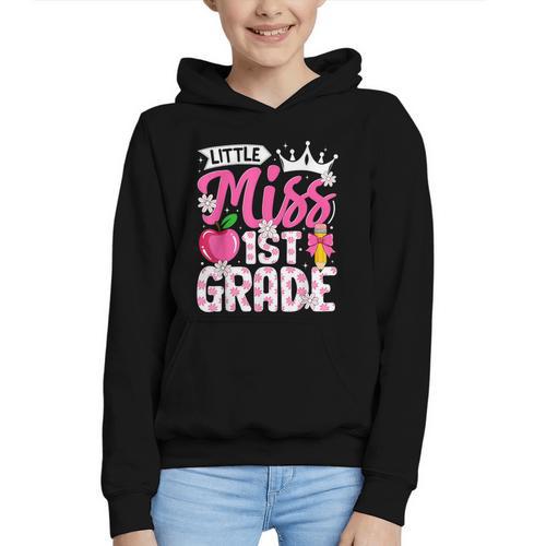 Cute Back To School 1st Grade Girls Kids First Day Of School Graphic Youth Hoodie - Savourry