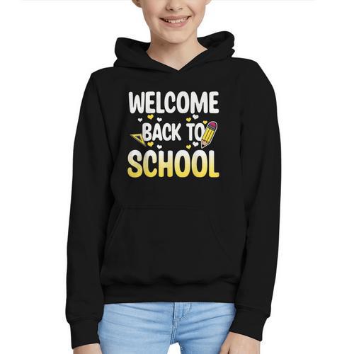 Cute Welcome Back To School 1st Day Back To School First Day Graphic Youth Hoodie - Savourry