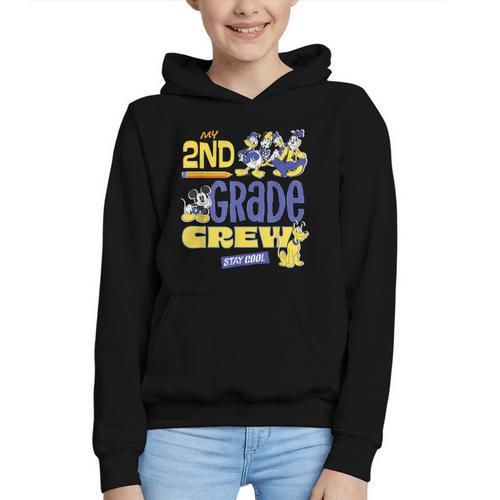 Disney My 2nd Grade Crew Stay Cool Back To School Friends Graphic Youth Hoodie - Savourry