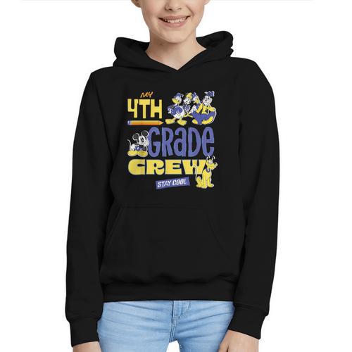 Disney My 4th Grade Crew Stay Cool Back To School Friends Graphic Youth Hoodie - Savourry