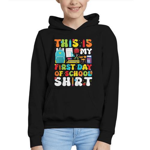 First Day Of School Shirt Boys Girls Back To School Graphic Youth Hoodie - Savourry