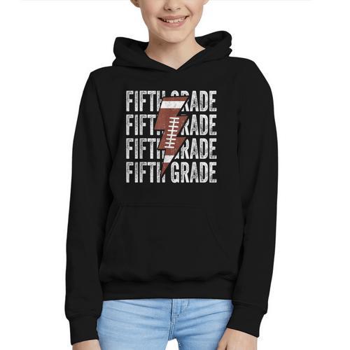 Football Fifth Grade First Day Of 5th Grade Back To School Graphic Youth Hoodie - Savourry