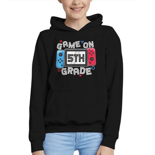 Game On 5th Grade Back To School Video Gamer Boys Kids Graphic Youth Hoodie - Savourry