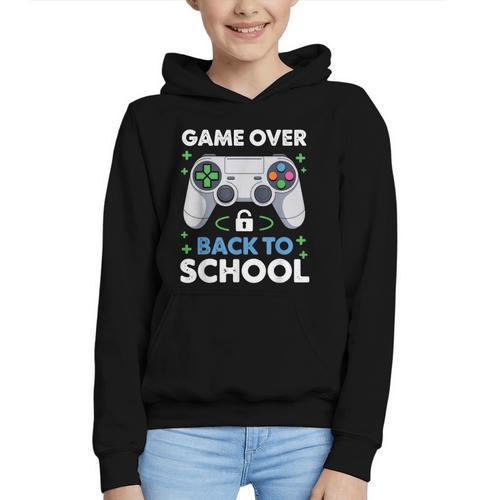 Game Over Back To School Kids First Day School Graphic Youth Hoodie - Savourry