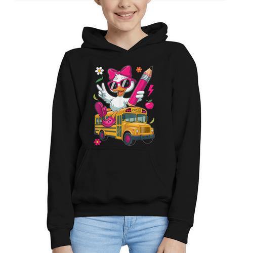 Goose Back To School First Day Of School Girls Boys Graphic Youth Hoodie - Savourry