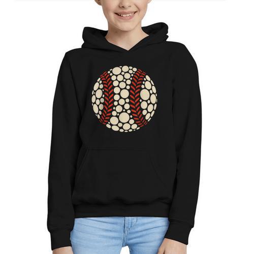 Happy Dot Day Baseball Colorful Polka Dots Boy And Youth Graphic Youth Hoodie - Sportilla